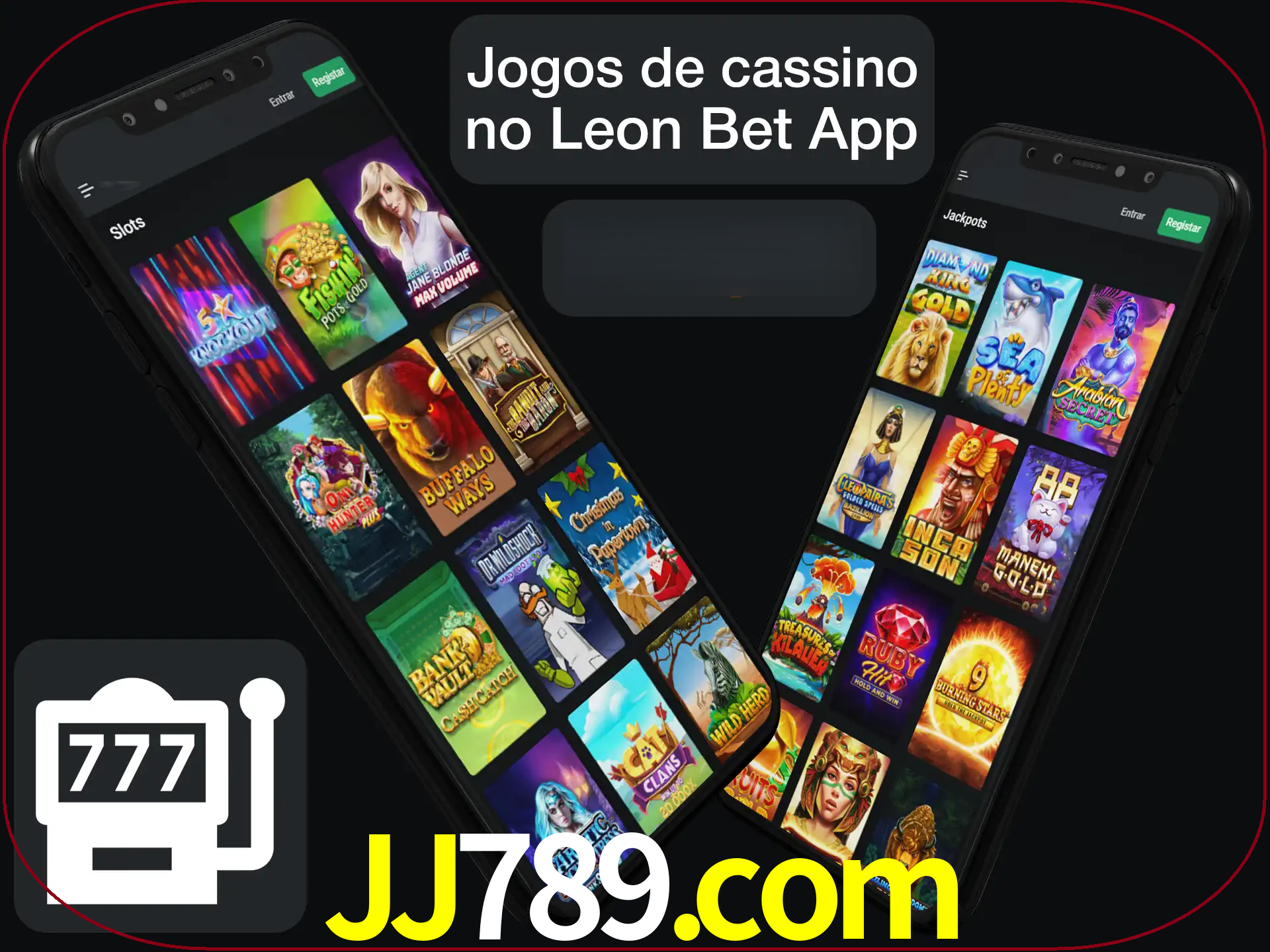 Escolha quais jogos de cassino jogar no app.
