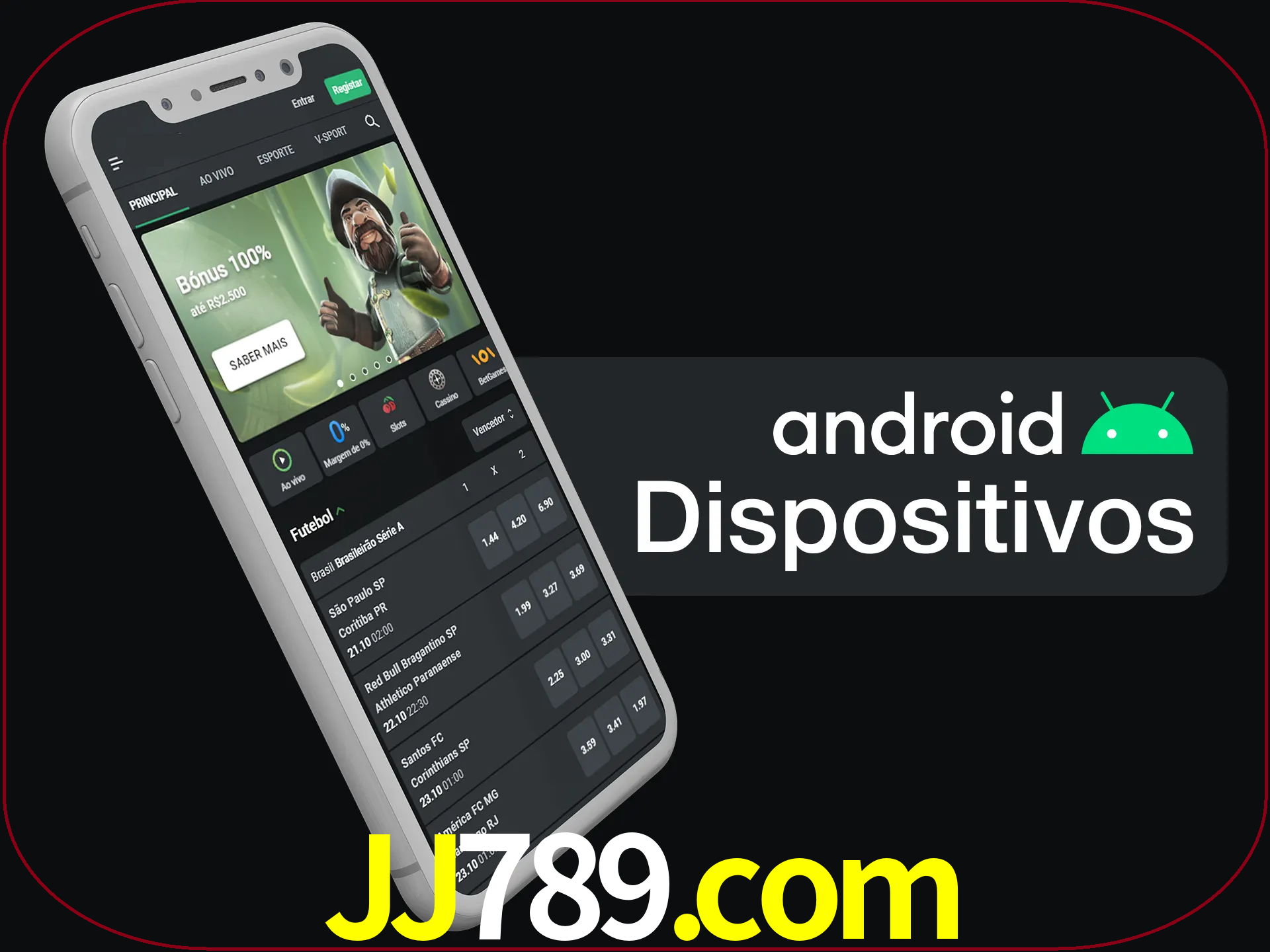O aplicativo suporta a maioria de todos os dispositivos Android.