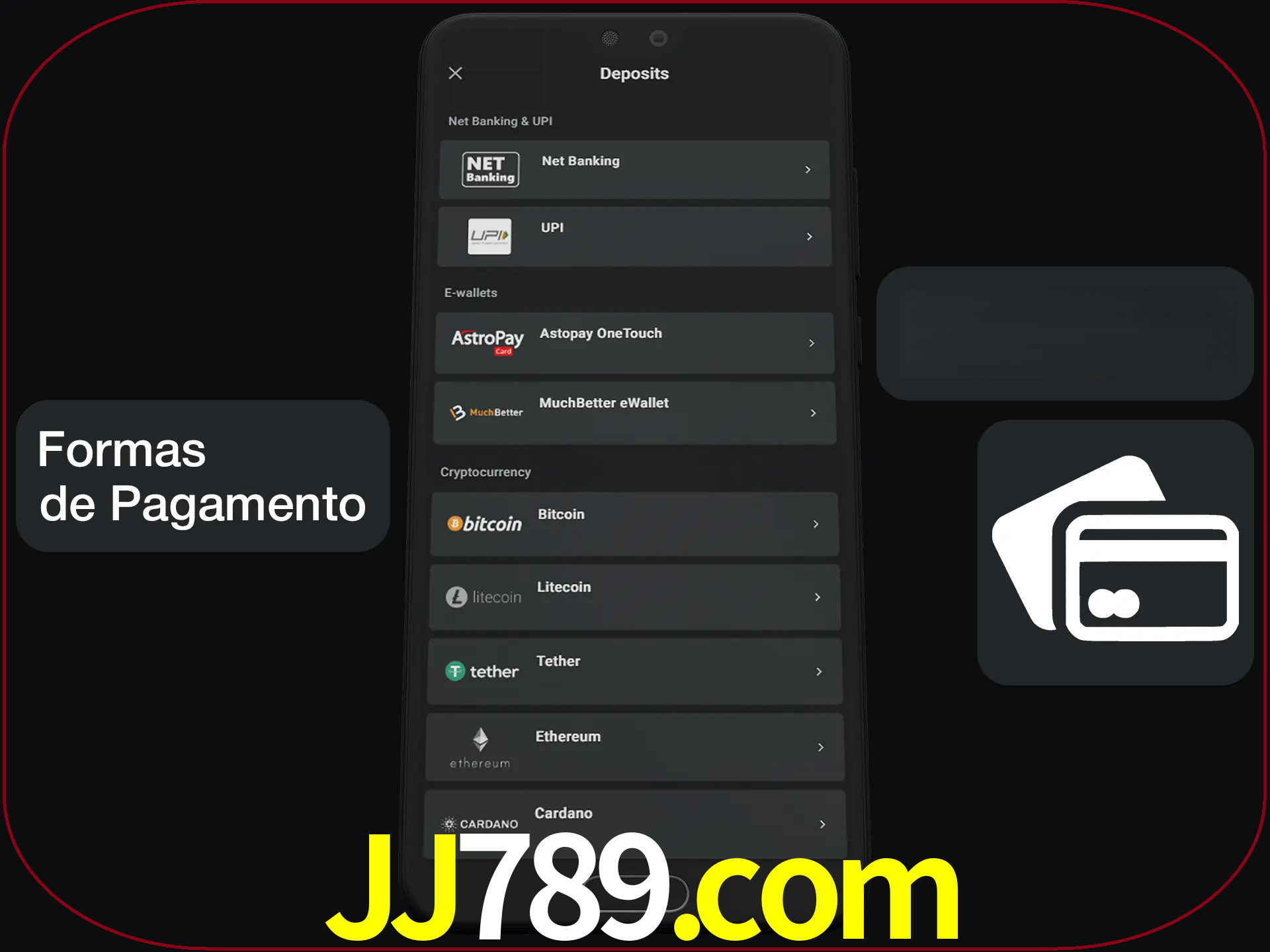 Escolha a forma de pagamento de sua preferência.