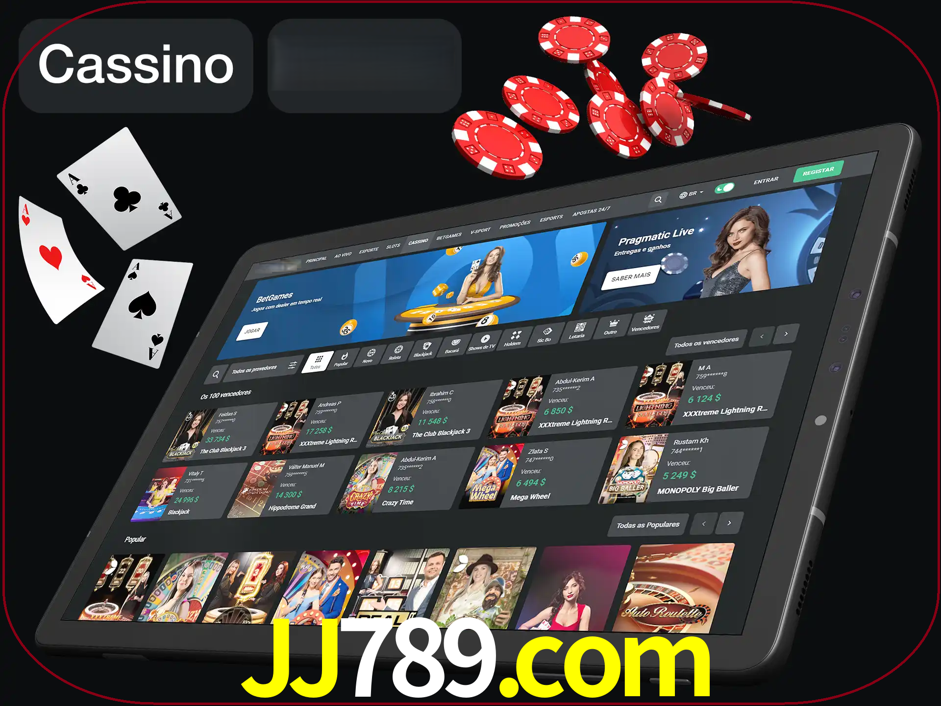 Jogue vários jogos de cassino em nosso cassino.