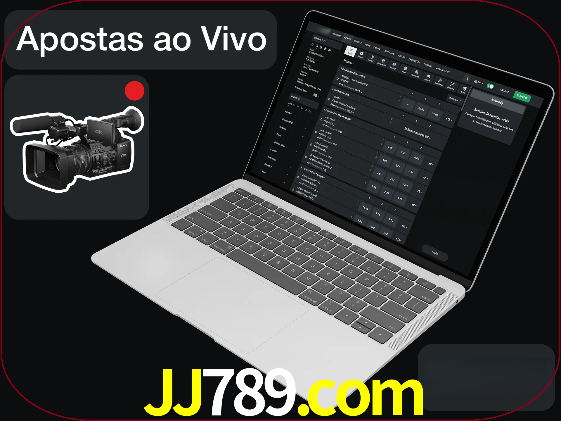 Aposte em formato ao vivo em nosso site.