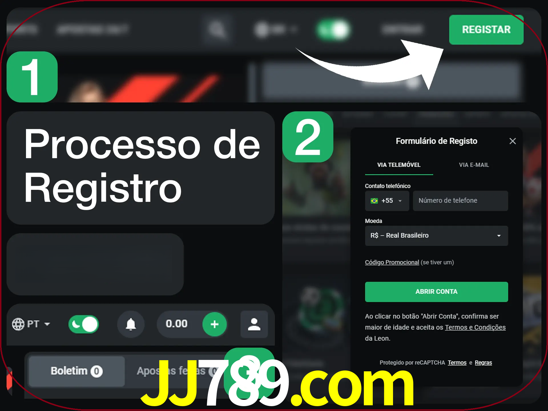 O processo de registro na LeonBet é simples.
